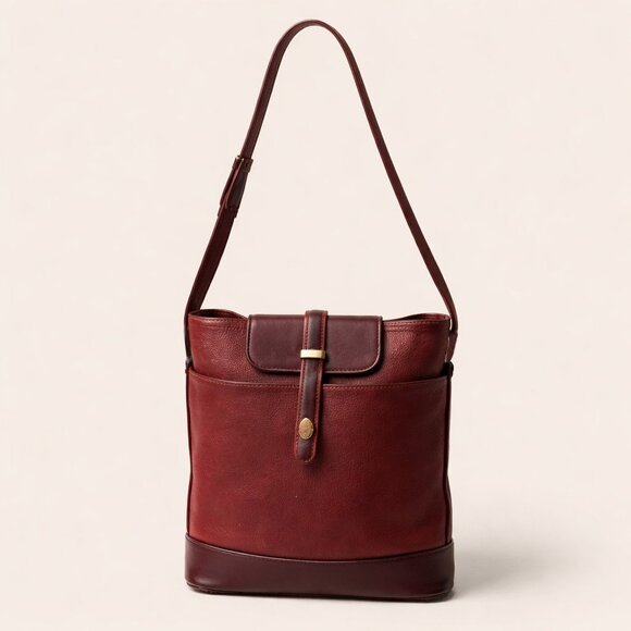 Vintage Cartier Must de Cartier Bordeaux Leather Shoulder Bag Pre 